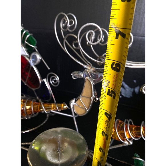 Holiday Home Accents Stained Glass Santa and Reindeer Candle Holder - Picture 10 of 10